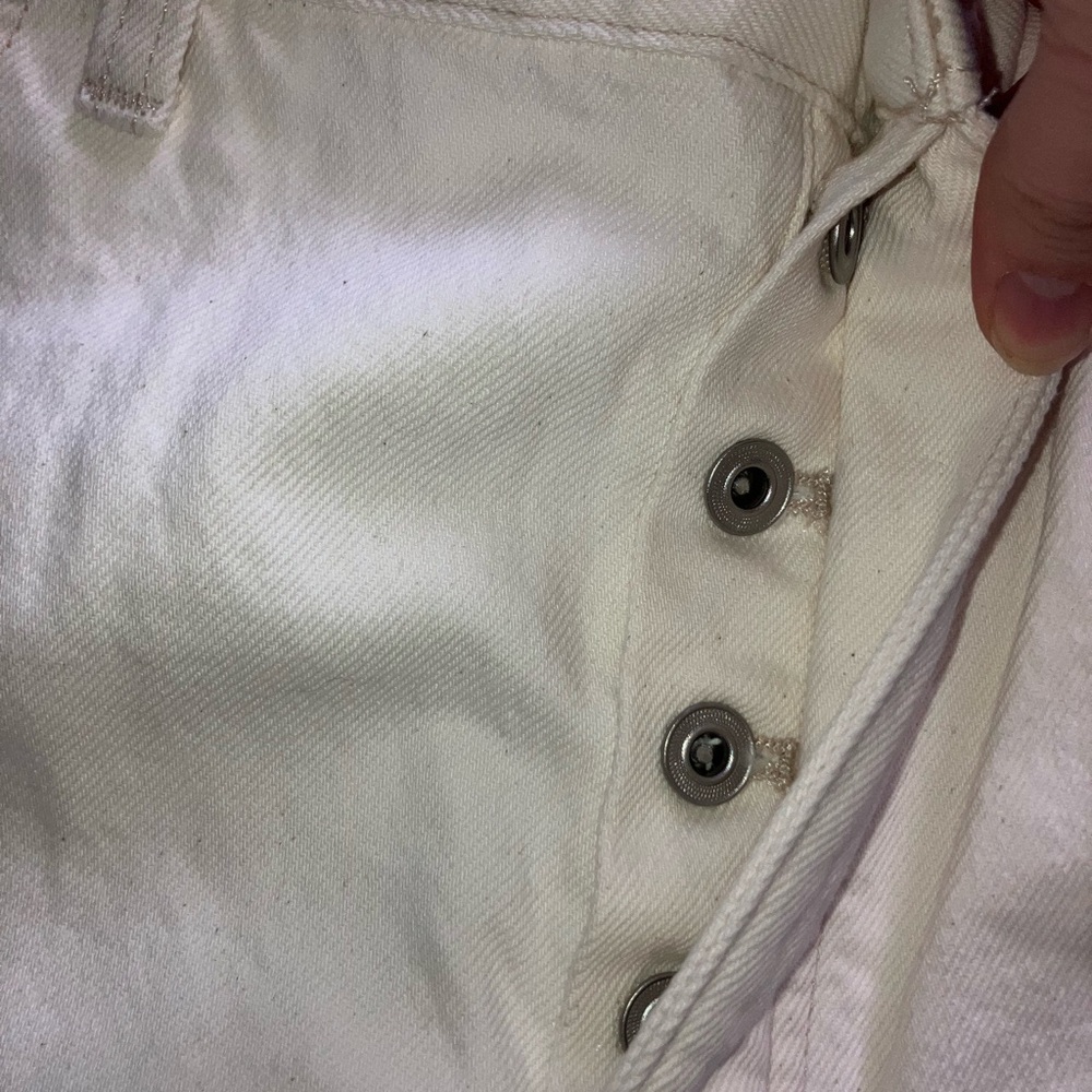 Madewell Womens Ecru Darted Barrel-Leg Jean - Picture 7 of 9
